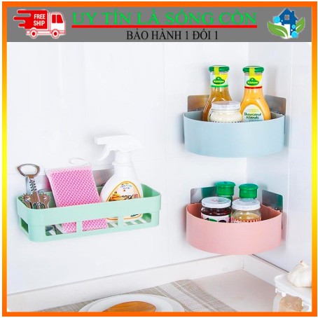Kệ nhựa dán tường treo tường nhà tắm, nhà bếp dán tường chịu lực