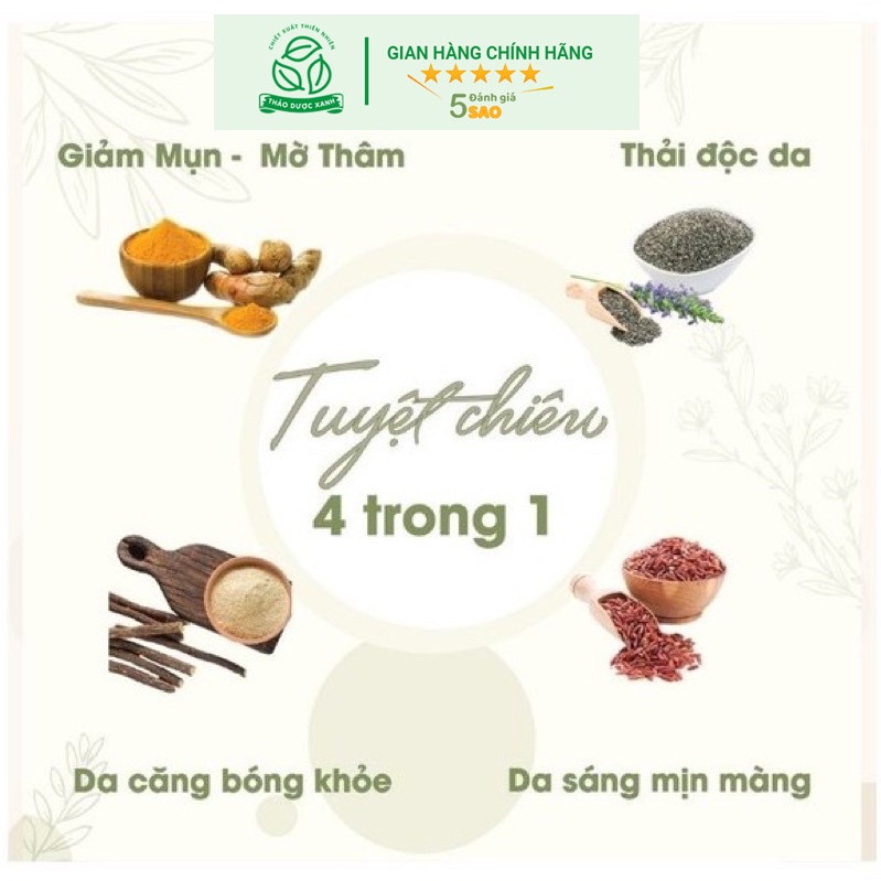 Xà bông nghệ / Xà phòng thảo dược sáng da, ngừa thâm 100% từ thiên nhiên