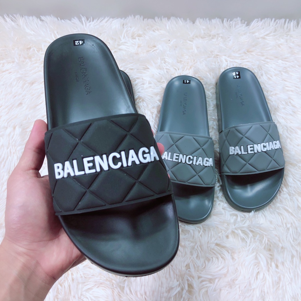 Dép nam , dép nam quai ngang quai cao su đế PU BALENCIAGA dập nổi siêu đẹp FULLBOX COPA BL39