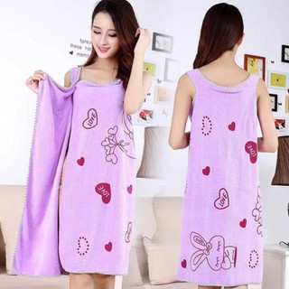 Khăn tắm 2 dây đa năng mềm mịn Kiba Thái Lan - áo choàng khăn tắm 2 in 1 - Set 5 Móc Treo Khăn | nbcvietnam