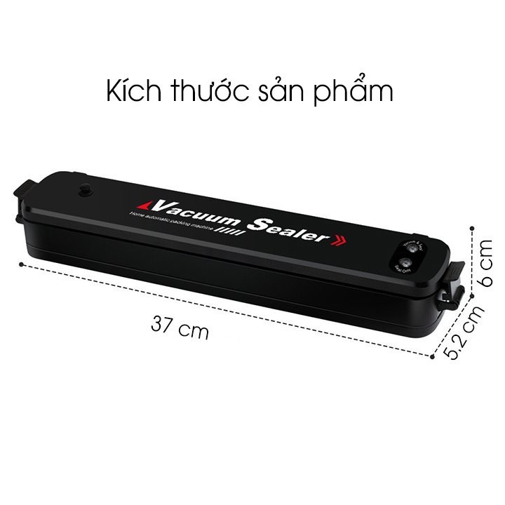 Máy Hút Chân Không Thực Phẩm Kèm Hàn Miệng Túi Vacuum Sealer  tặng 10 túi hút  Công suất lớn hút không khí triệt để