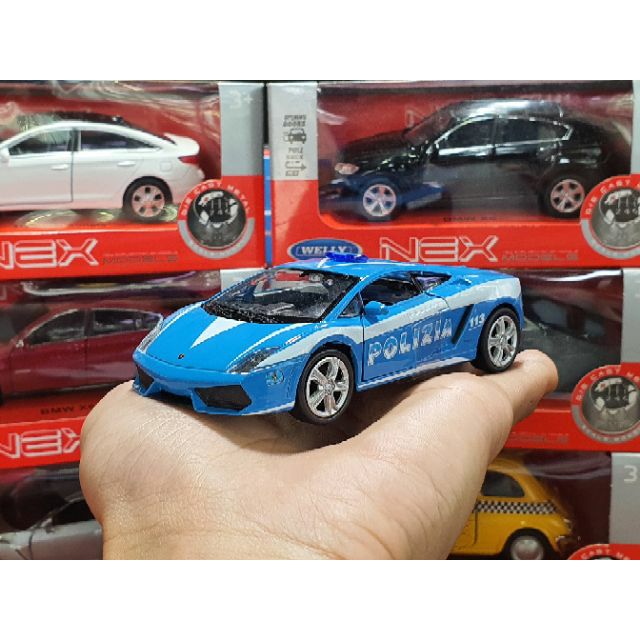 Xe mô hình Lamborghini Gallardo LP560-4 Police WELLY 1:36 (Xanh)