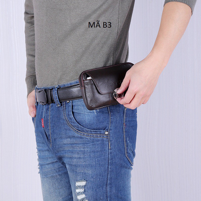 <FREE SHIP> Bao da đựng điện thoại - Túi Da Đựng Điện Thoại đeo thắt lưng Mã B3 nhiều Ngăn Khóa Chắc chắc | BigBuy360 - bigbuy360.vn