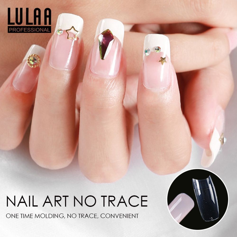 Set 100 móng tay giả ba màu tùy chọn trang trí tự nhiên