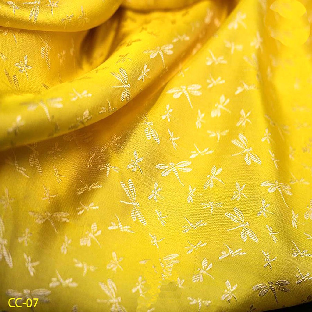Vải lụa tơ tằm may áo dài CHUỒN CHUỒN, 100% silk, mềm mượt và thoáng mát