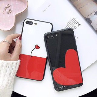 ốp lưng iphone kính cường lực trái tim cho iphone 7 plus 8 plus x xr xsmax 11 promax 12promax k254