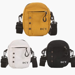 Túi đeo chéo mini vải tote canvas Unisex nam nữ nhỏ gọn CWR có lỗ luồng tai nghe - phuishop
