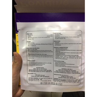 Gạc Povidine hộp 10 miếng