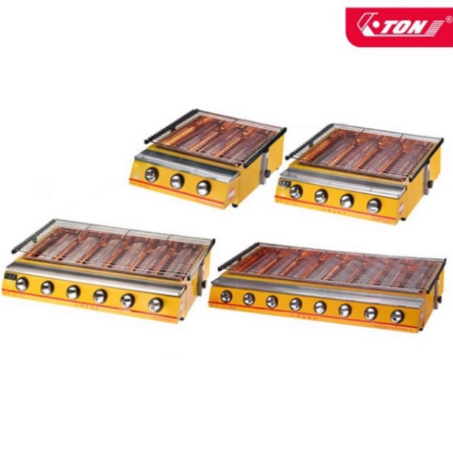 Bếp nướng ga 4 đầu đốt, bếp gas chuyên nướng hải sản, thịt bbq ETON ET-K222