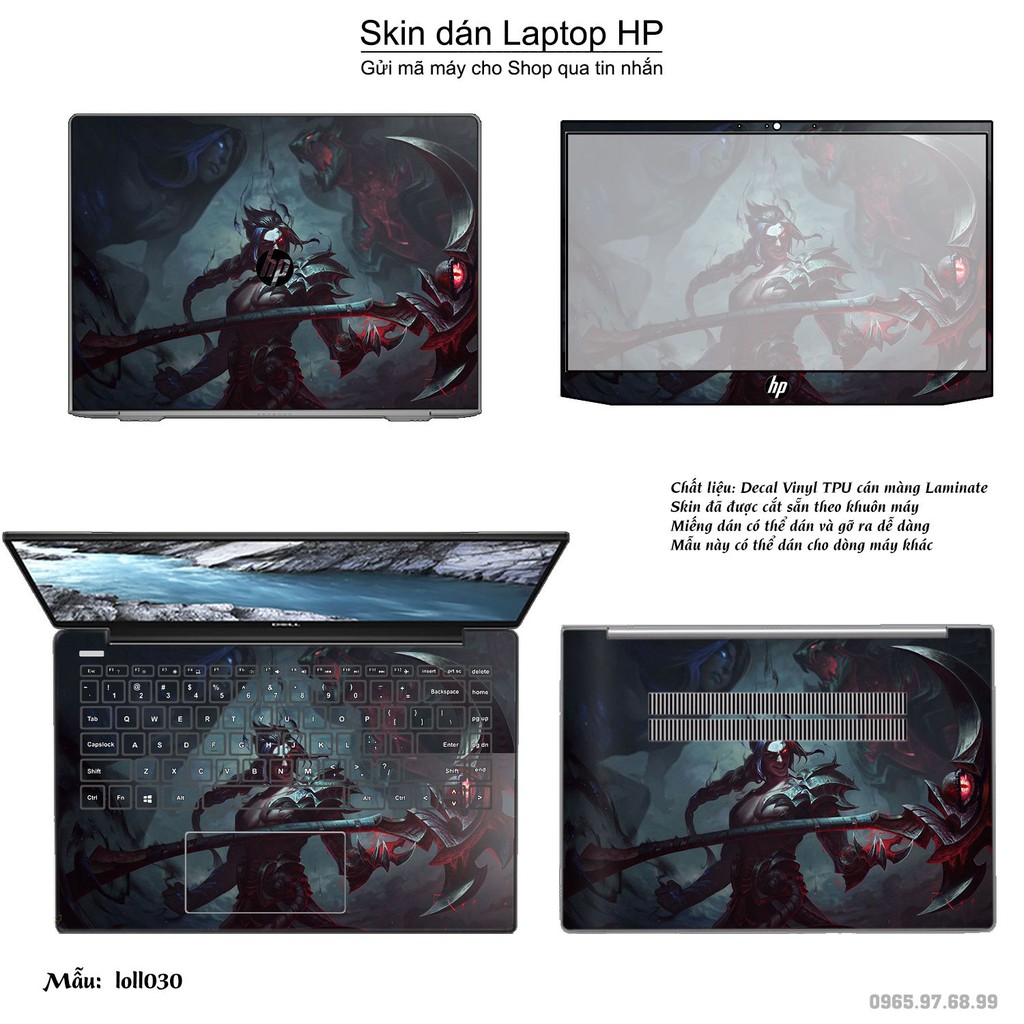 Skin dán Laptop HP in hình Liên Minh Huyền Thoại _nhiều mẫu 4 (inbox mã máy cho Shop)