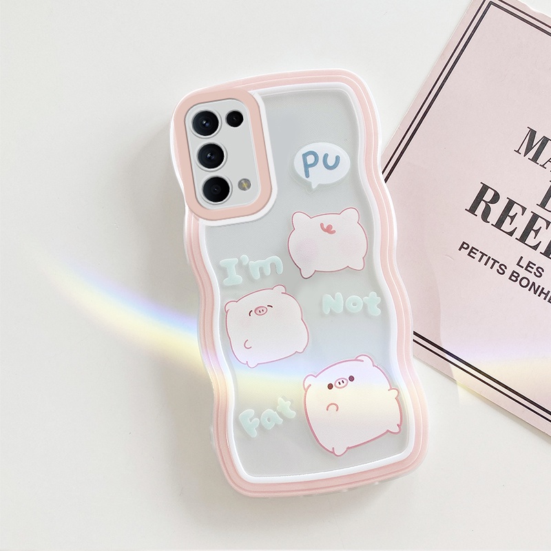 Ốp lưng OPPO Reno 5 Ốp lưng OPPO Reno5 5G silicon trong suốt Màu trong suốt Hình sóng chống sốc dễ thương OPPO Reno 5 5G
