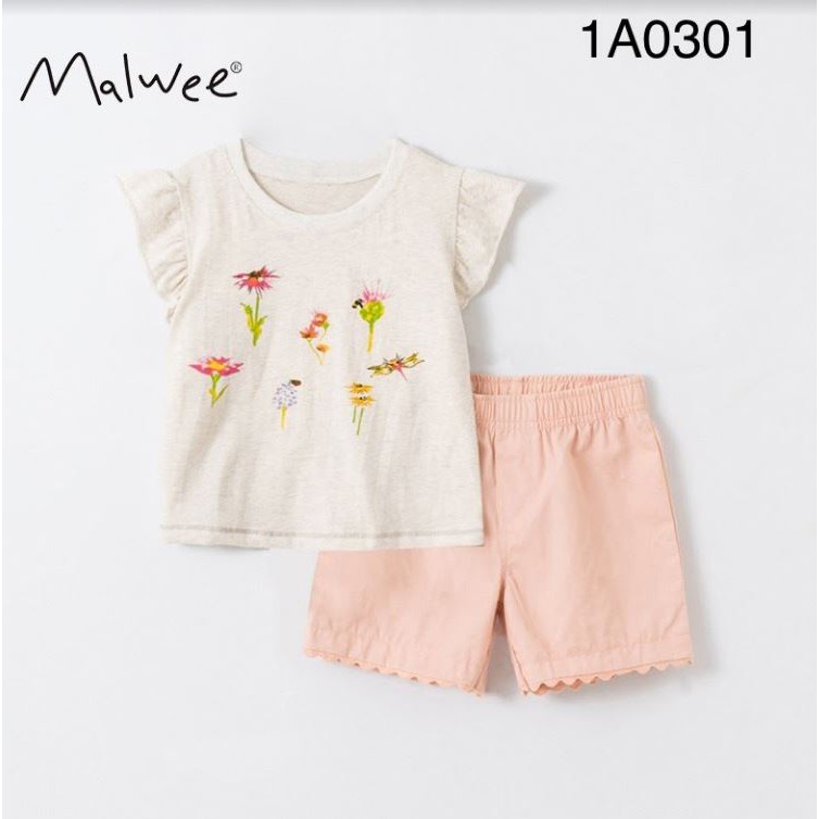 Bộ Malwee quần hồng cho bé gái