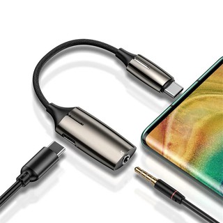 Cáp chuyển đổi Baseus Audio Converter L60 Adapter from USB Type C to USB Type C (female) + headphones jack 3,5 mm