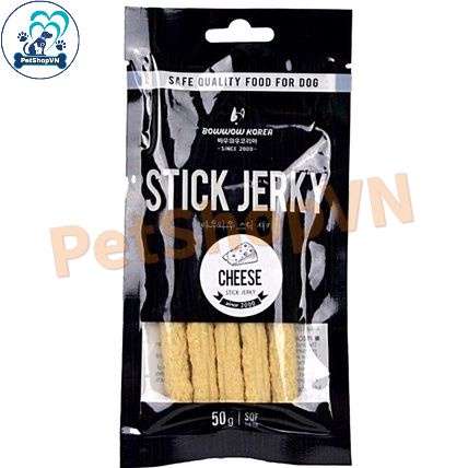 Bánh Thưởng Thịt Que Mềm Cho Chó BOWWOW Túi 50G Vị Gà, Phô Mai & Cá Hồi