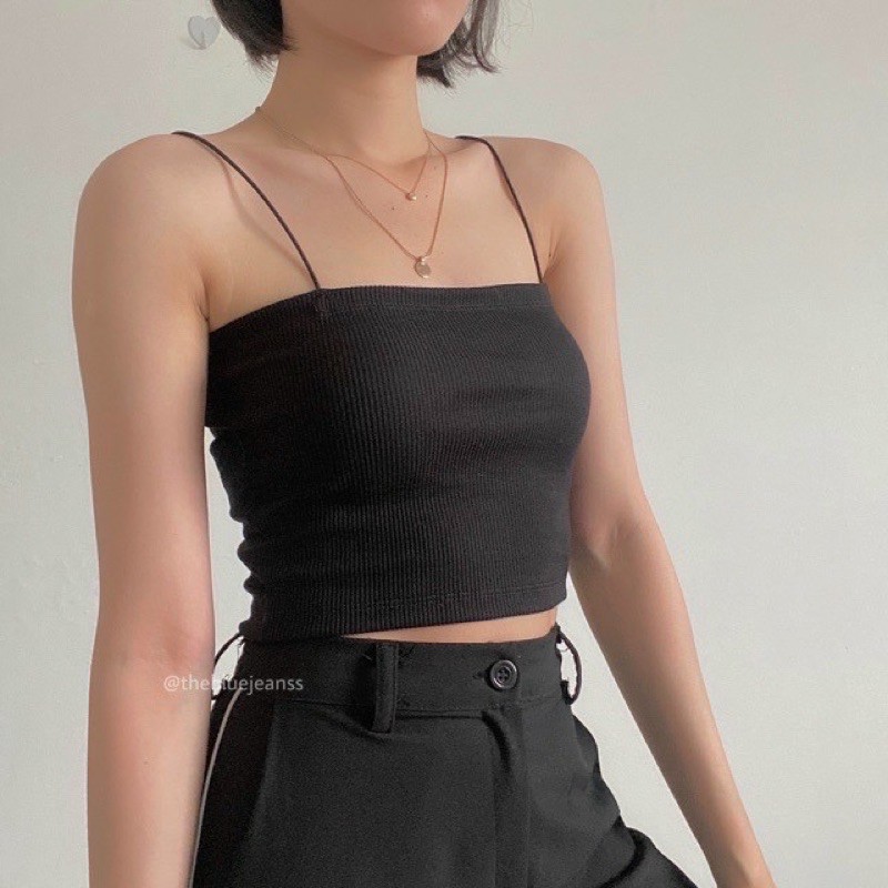 Áo 2 dây sợi bún thun gân dày dặn đẹp (ảnh thật/ có sẵn) | BigBuy360 - bigbuy360.vn