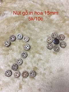 Pk: Nút gỗ in hoa 5k/10c