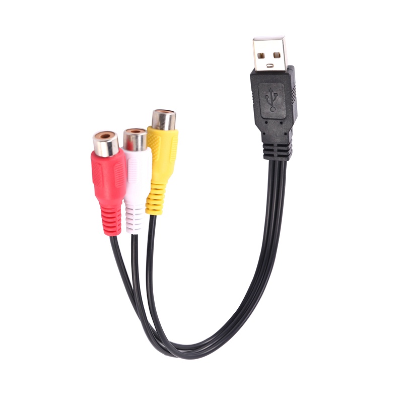 1 Dây Cáp Chuyển Đổi Âm Thanh Từ Đầu Usb Sang 3 Cổng Rca Cho Hdtv Tv