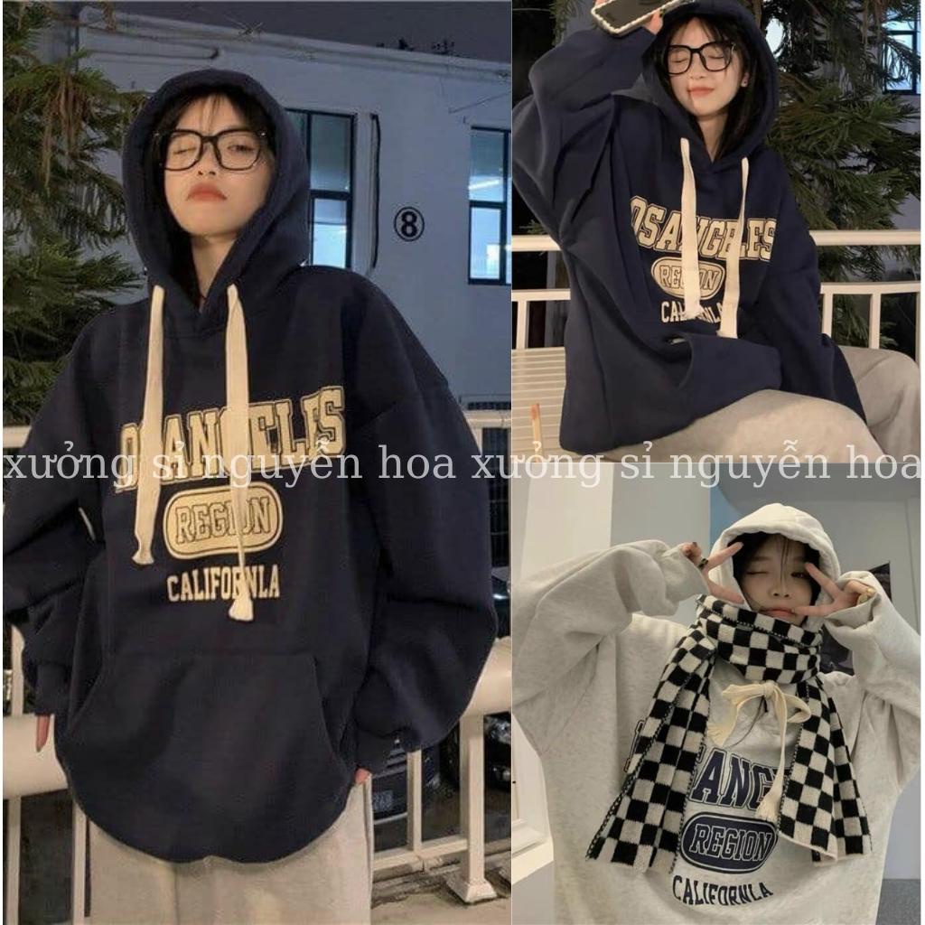 Áo hoodie dây rút bản to in chữ losangfles form dáng rộng unisex nam nữ mặc được phong cách hàn quốc Xưởng Sỉ Nguyễn Hoa | BigBuy360 - bigbuy360.vn