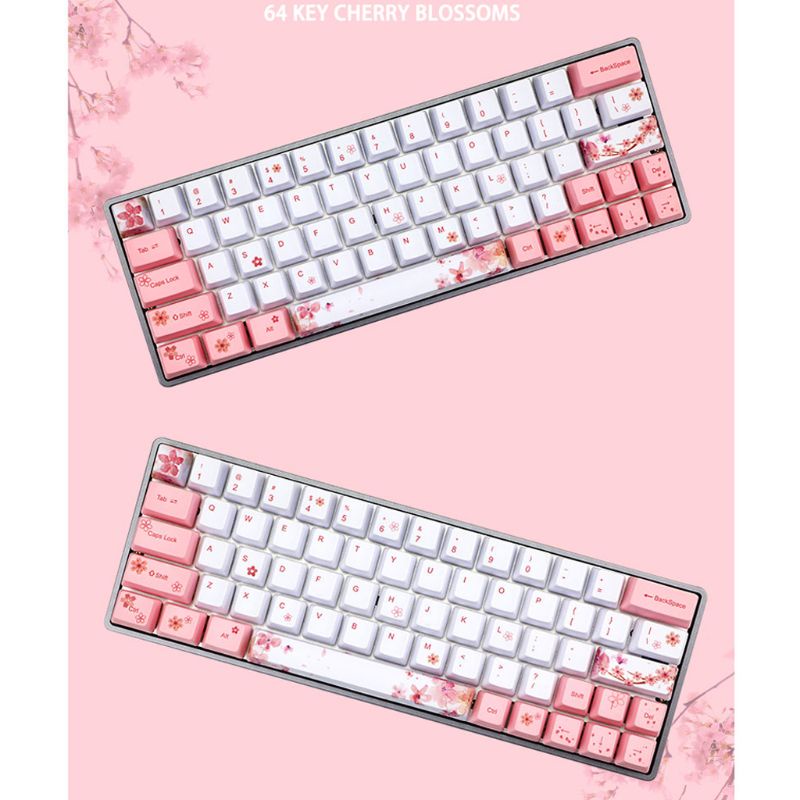 Alli Cơ Học keycap cherry blossom Thay Thế Bàn Phím Cơ Nhuộm Màu Phong Cách Hàn Quốc Nhật Bản