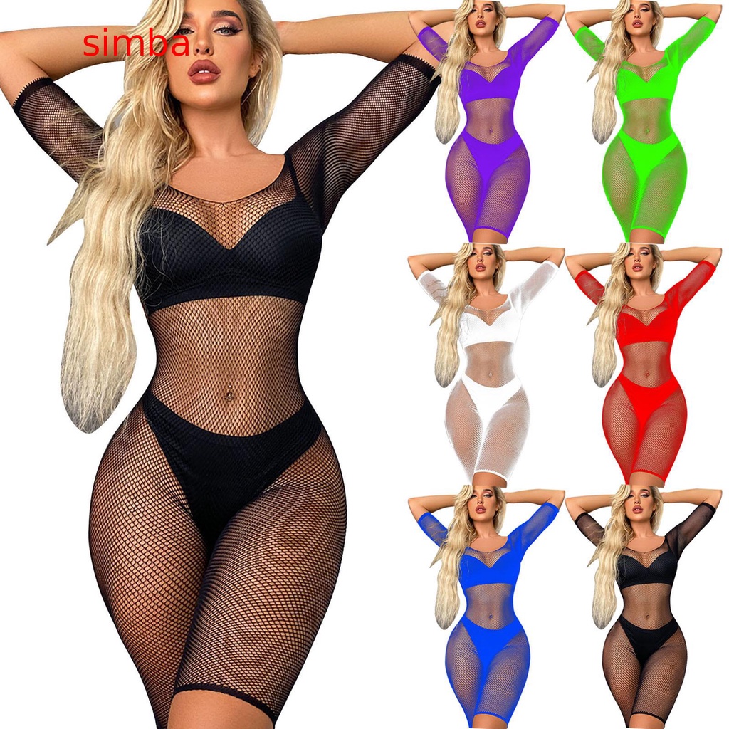 Bộ Đồ Lót Lưới Liền Thân Quyến Rũ Cho Nữ