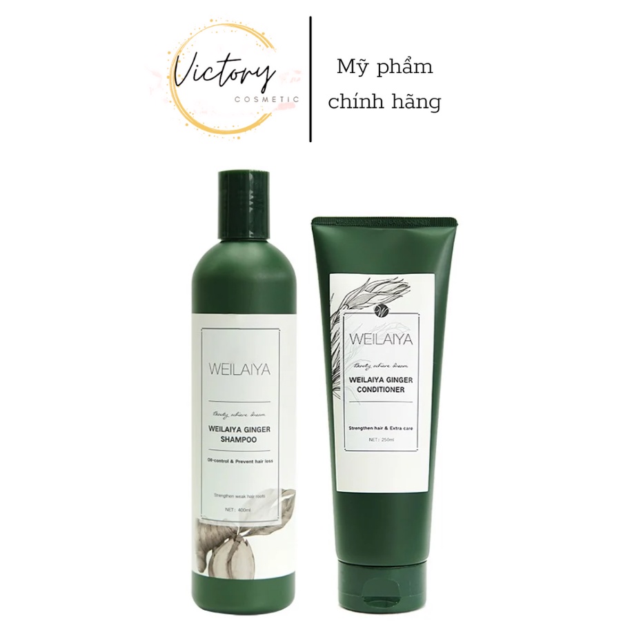 Bộ dầu gội gừng Weilaiya, giảm rụng kích mọc tóc chính hãng