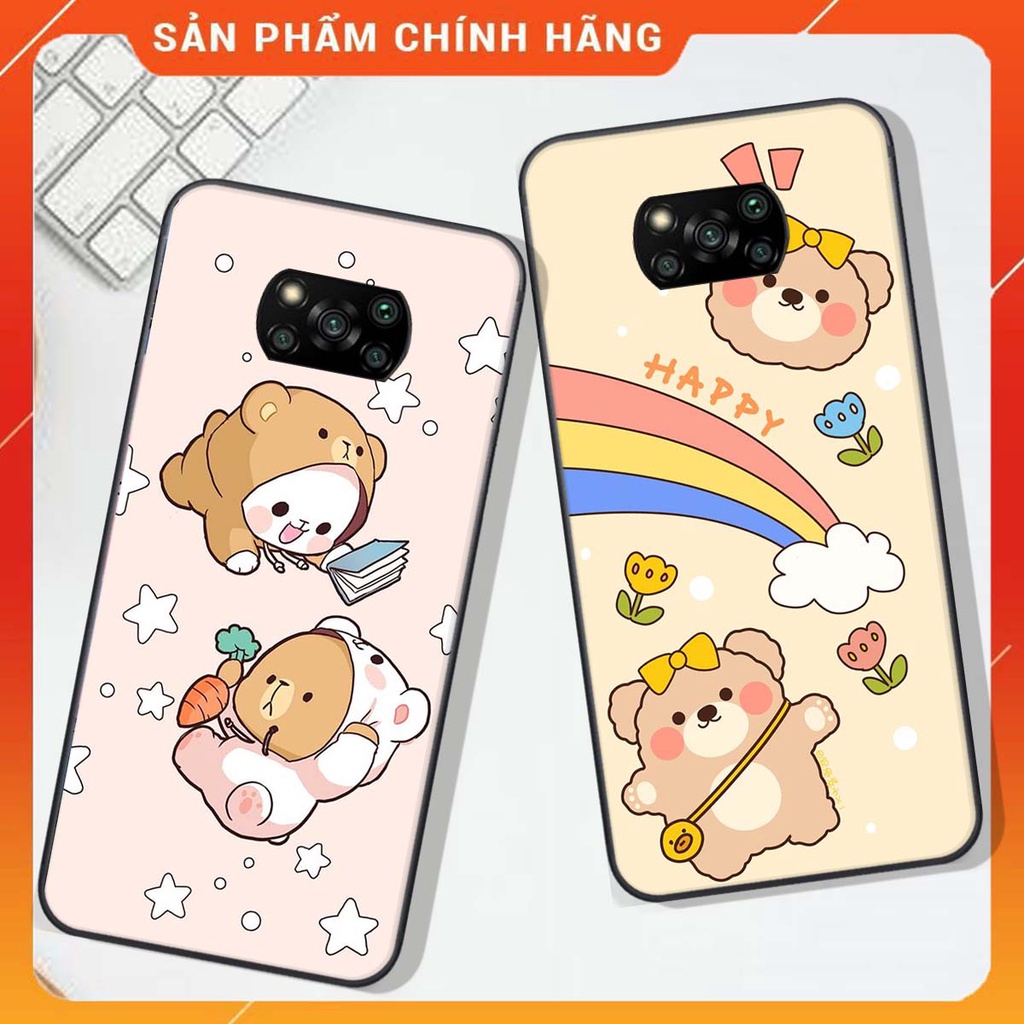 Ốp lưng Xiaomi POCO X3 in hình Gấu xinh xắn, Bò sữa đáng yêu,  ĐẸP -  RẺ - XINH - ĐỘC ĐÁO