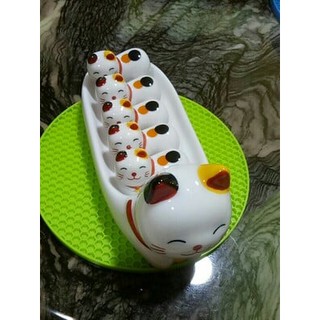 Bộ giữ đũa mèo may mắn