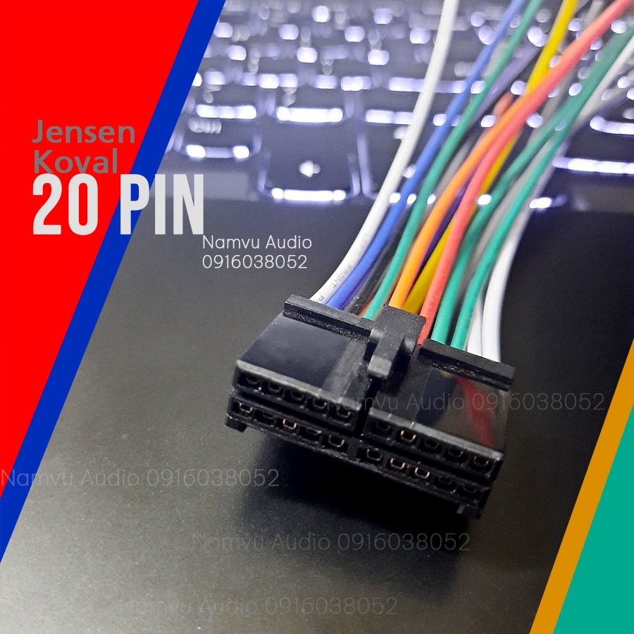 Jack kết nối nguồn và loa 20PIN cho đầu CD JENSEN - KOVAL