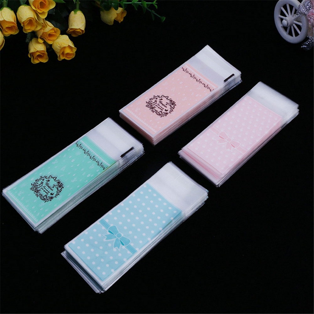 Set 100 Túi Đựng Bánh Kẹo Trong Suốt Xinh Xắn Tiện Dụng