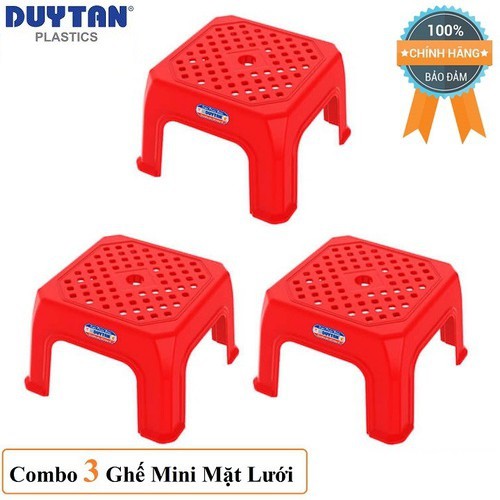 Combo 3 Ghế Mini Mặt Lưới Duy Tân 24.5 x 24.5 x 15.2 cm No.472