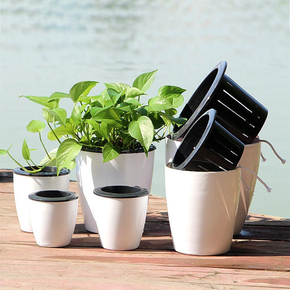 Chậu Hoa Bằng Nhựa Resin Để Bàn Trang Trí Văn Phòng / Sân Vườn