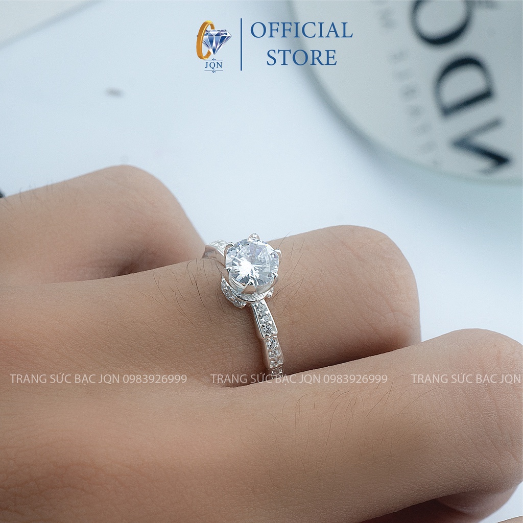 Nhẫn Bạc Nữ JQN N33 đá cao