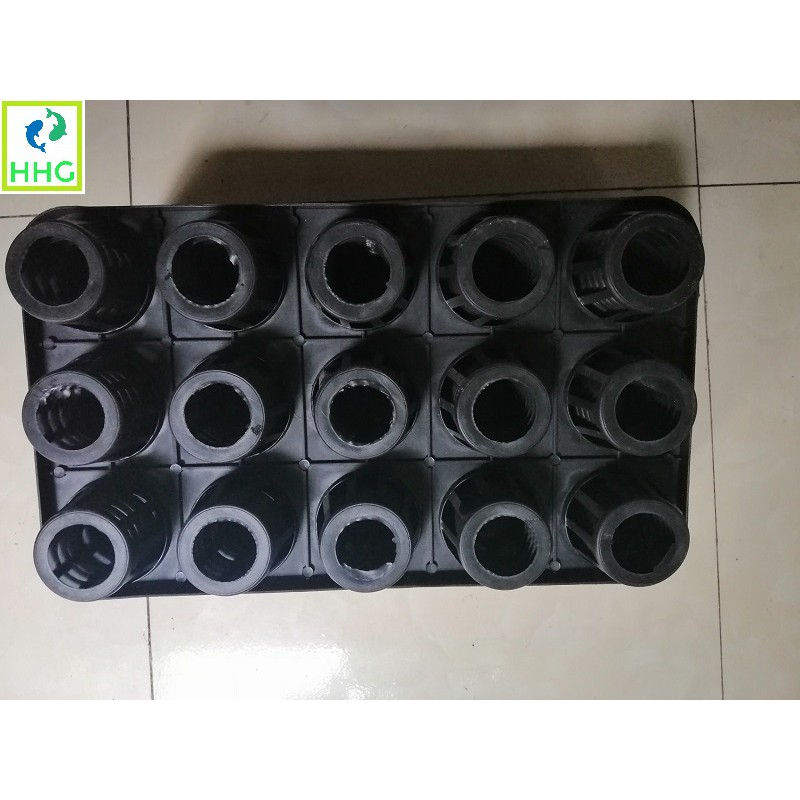 10 KHAY NHỰA CỨNG 15 LỖ TRỒNG RAU ƯƠM MẦM