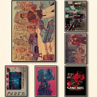 Tranh Treo Tường Họa Tiết Cyberpunk 2077 41 Kiểu Độc Đáo Trang Trí Quán Cà Phê / Bar