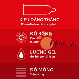 [ Có video ảnh thật ] Bao cao su Durex Fetherlite Ultima siêu mỏng hộp 12 chiếc bcs