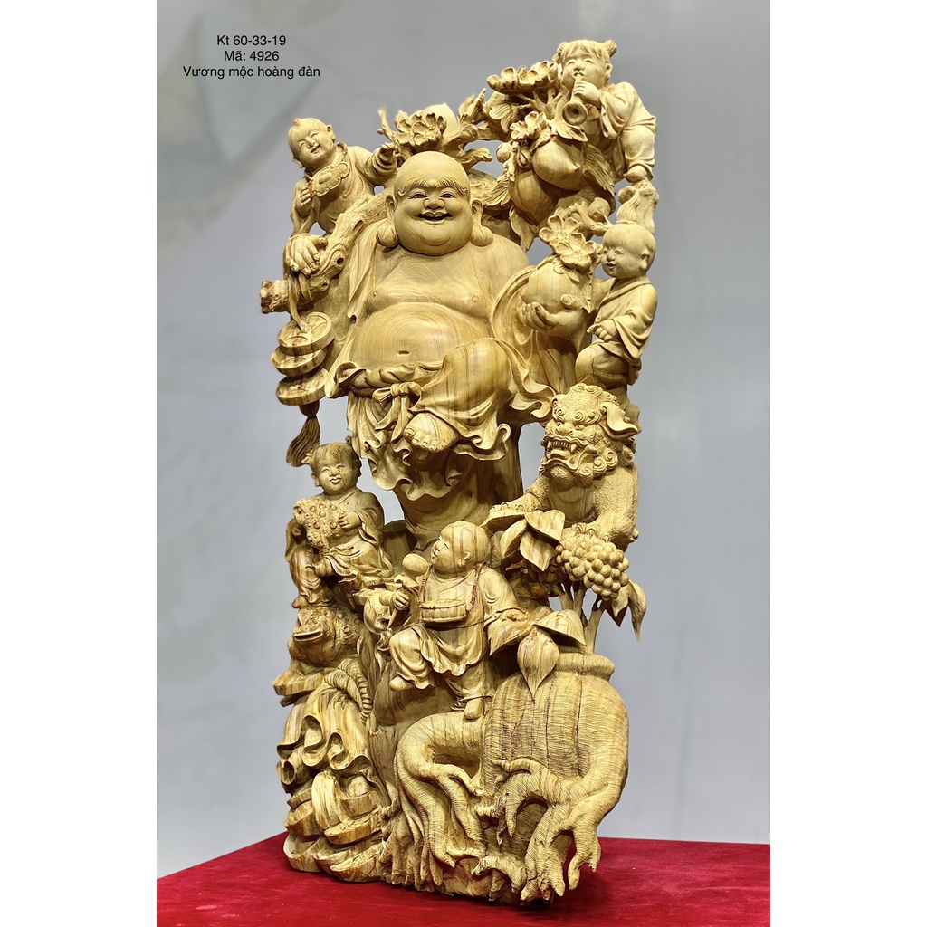 Tượng Di Lặc Ngũ Phúc (Gỗ Hoàng Đàn)