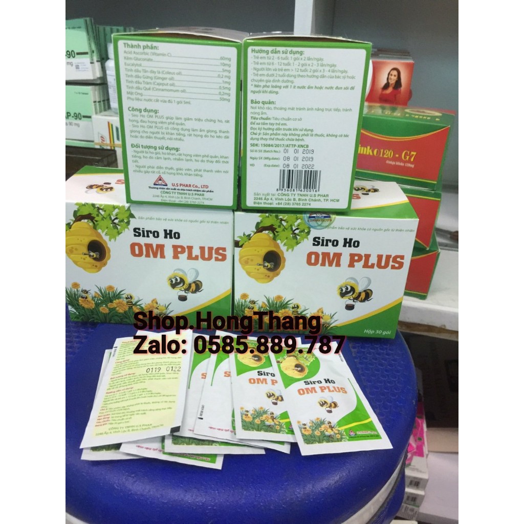 Siro ho om plus giảm ho, hết cảm, hết khò khòe