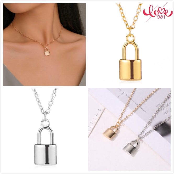 Dây chuyền mặt hình ổ khóa thiết kế đơn giản cho cặp đôi