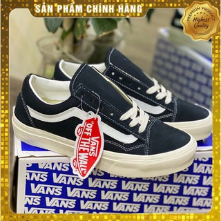 Giày thể thao Van Vault nam nữ đen da lộn