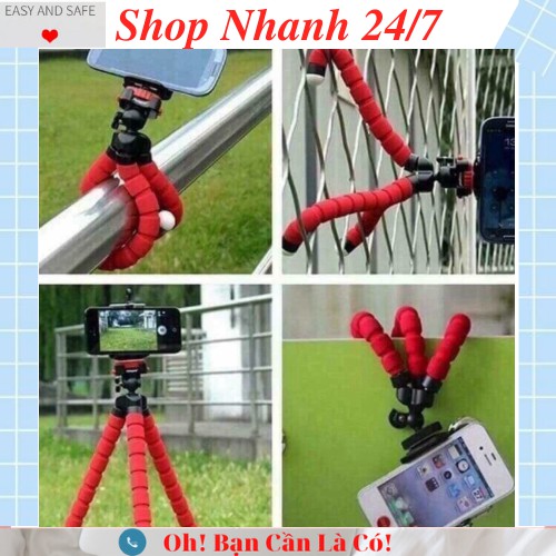 Tripod bạch tuộc mini đen đa năng cao cấp cho máy ảnh điện thoại phụ kiện thể thao