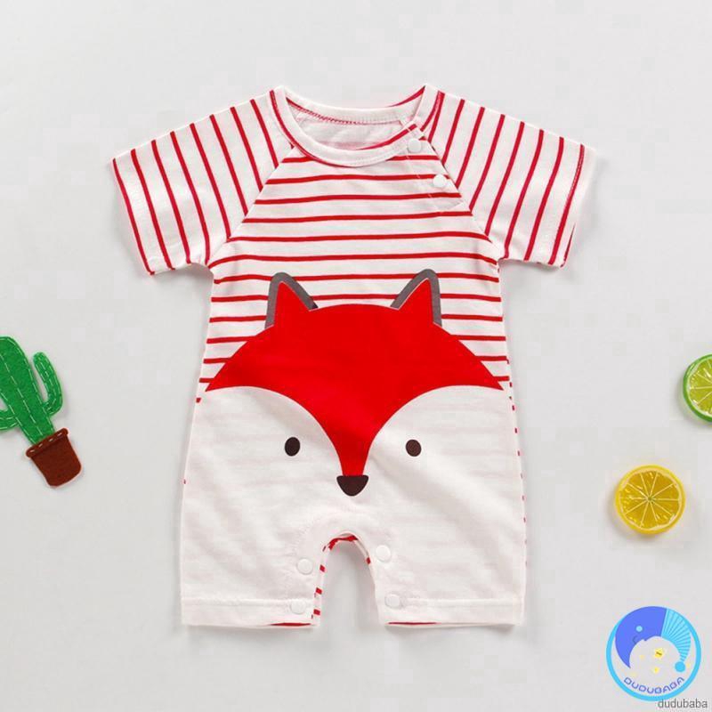 Áo Liền Quần Tã In Hình Hoạt Hình Dễ Thương Cho Bé Gái