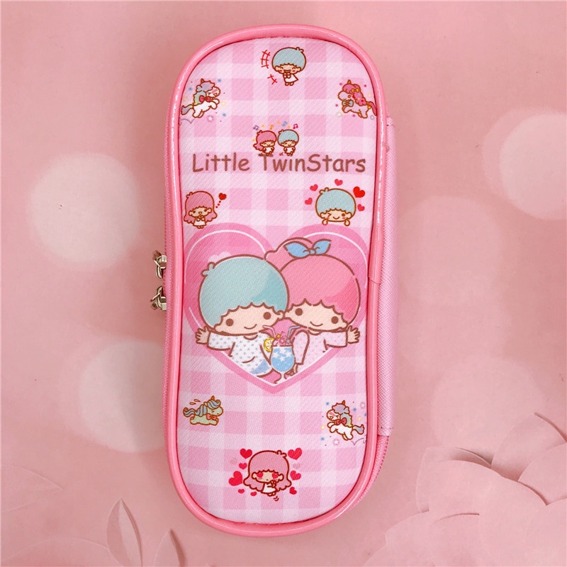 SANRIO Túi Da Pu Hai Khóa Kéo Sức Chứa Lớn Họa Tiết hello kitty