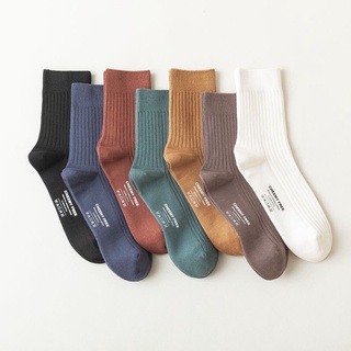 Tất Cổ Dài Cotton Nam Nữ bảng màu basic hiệu Cheemy Cao Cấp Freesize