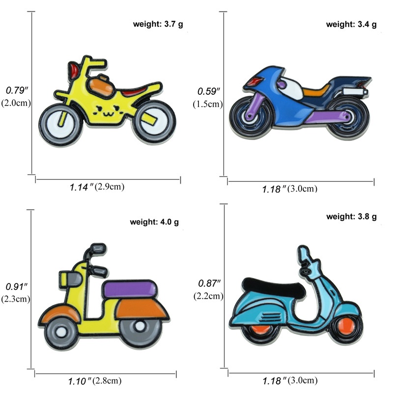 (MớI) Ghim CàI ÁO HìNh Xe MáY Dễ Thương