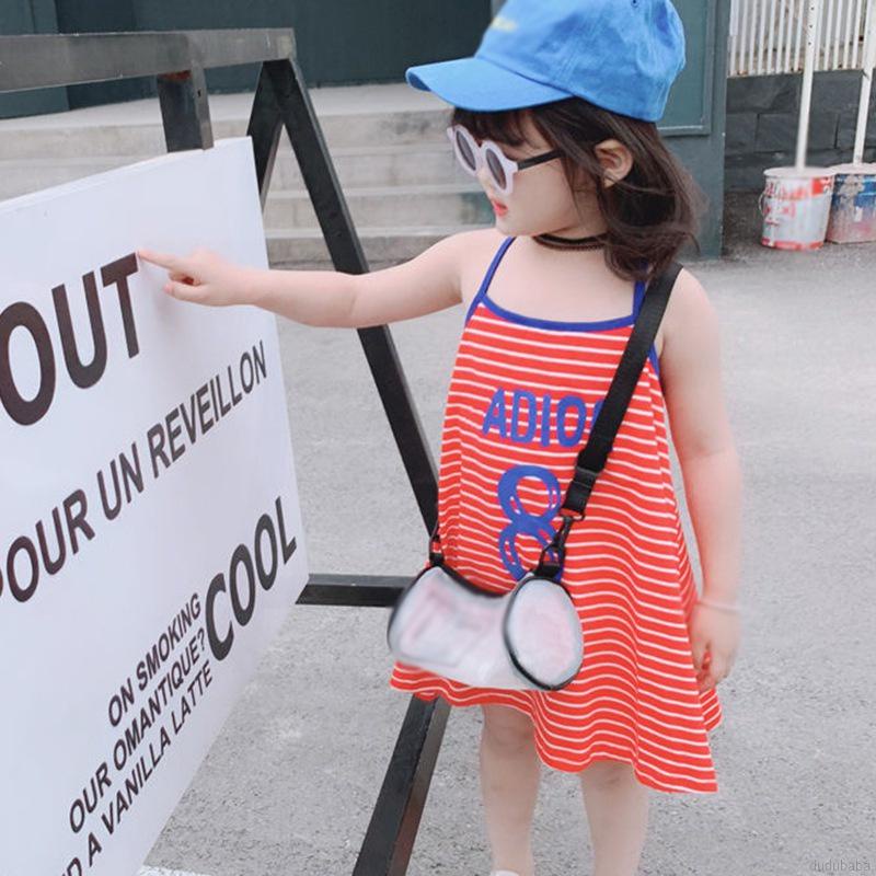 Đầm hai dây mềm mại thời trang mùa hè dành cho bé gái 1-3 - 6 tuổi