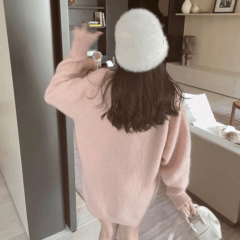 Áo Len Nữ Dài Tay Cổ Tròn Form Rộng Thời Trang Hàn