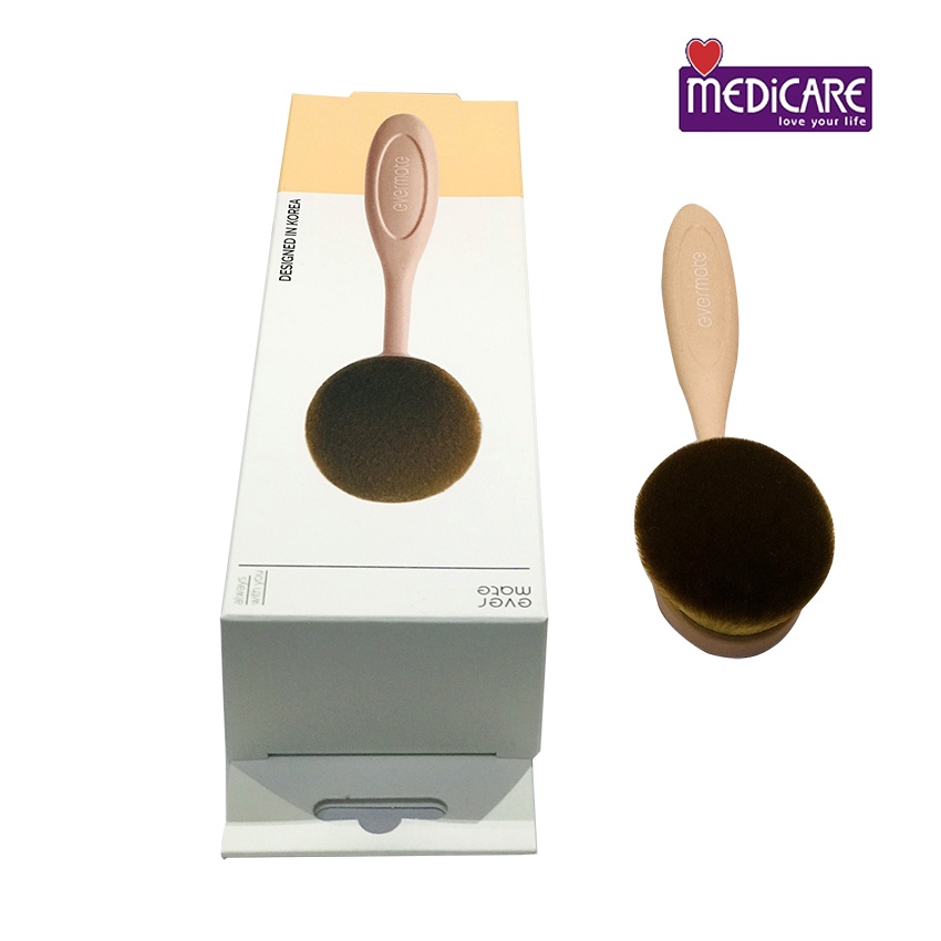 0126843 Cọ oval má hồng EVERMATE lông 2 màu