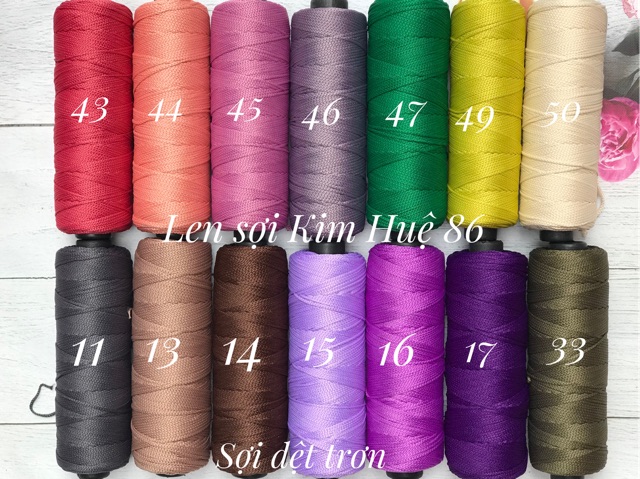  Sợi dệt cotton trơn ( từ màu 01-20)