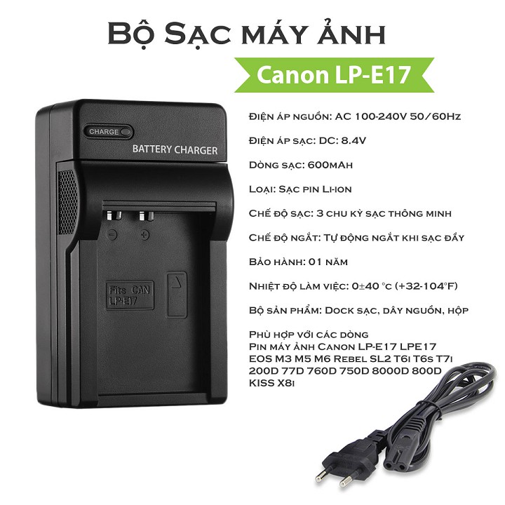 Sạc pin máy ảnh Canon LP-E17