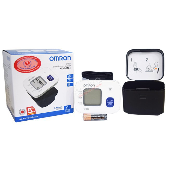 ✅ [Chính Hãng DKSH] Máy Đo Huyết Áp Cổ Tay: Omron HEM-6161 - VT0010